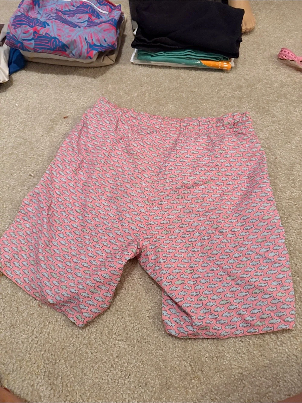 Class Club Pink Patterned Elastic-Waist Hybrid Shorts